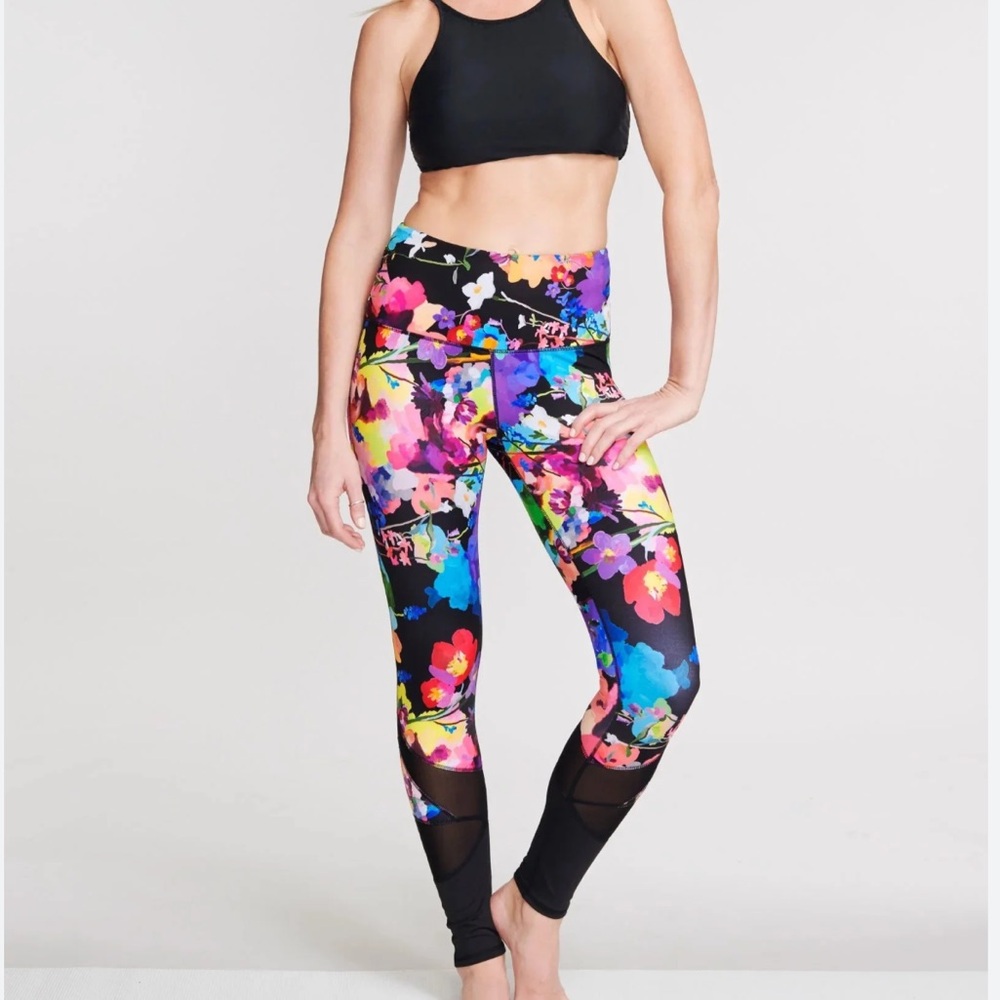 Mazu‎ Women’s Floral Printed Leggings – High Waist, Tummy Control, Full Length